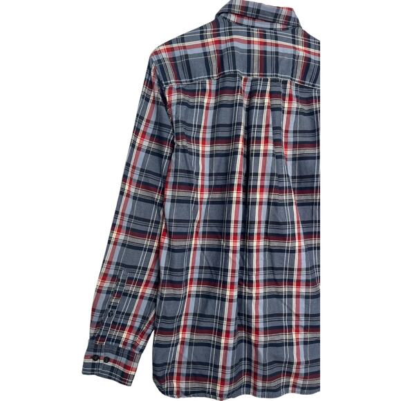 The North Face Button Down Mens Medium Blue Plaid Button Up Outdoor Classic - Picture 10 of 13